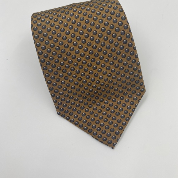 Dior Men's Gold Patterned Tie With some damage see pics - Picture 1 of 6